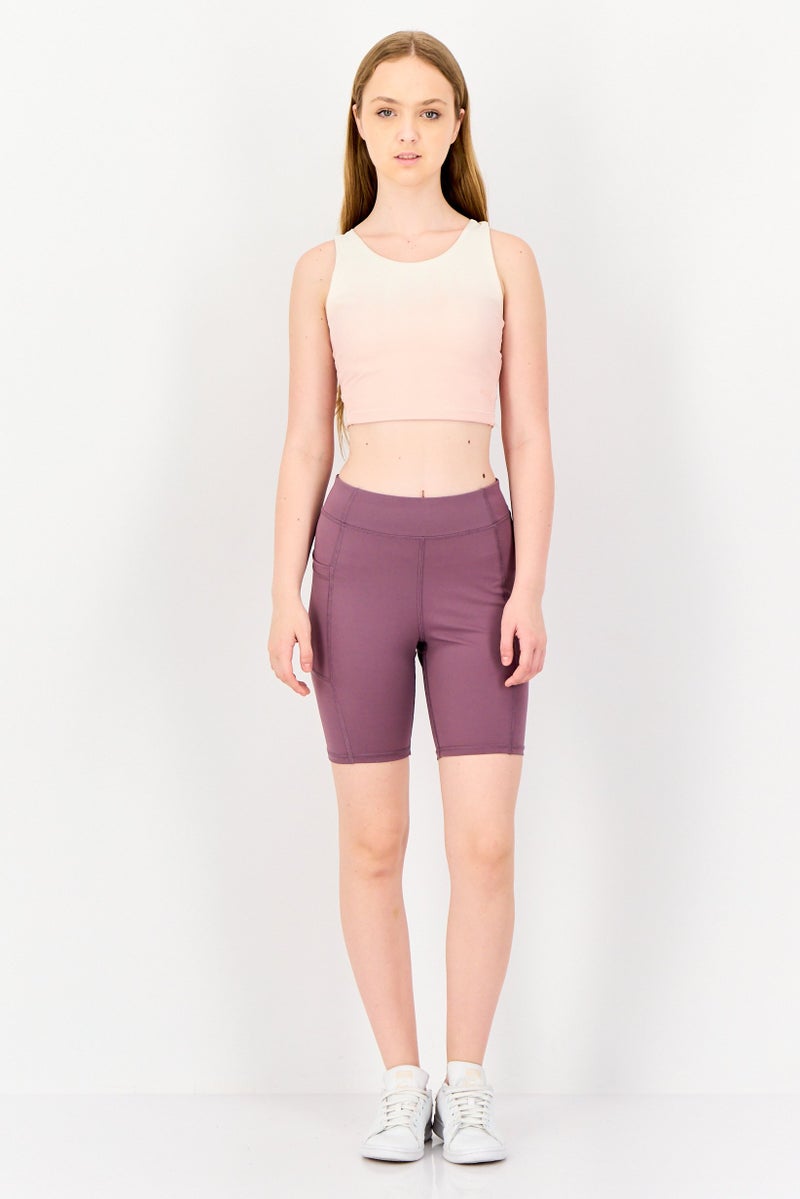 PUMA تي شيرت رياضي نسائي بملاءمة شعار العلامة التجارية في الهواء الطلق، خوخي فاتح - Image 2